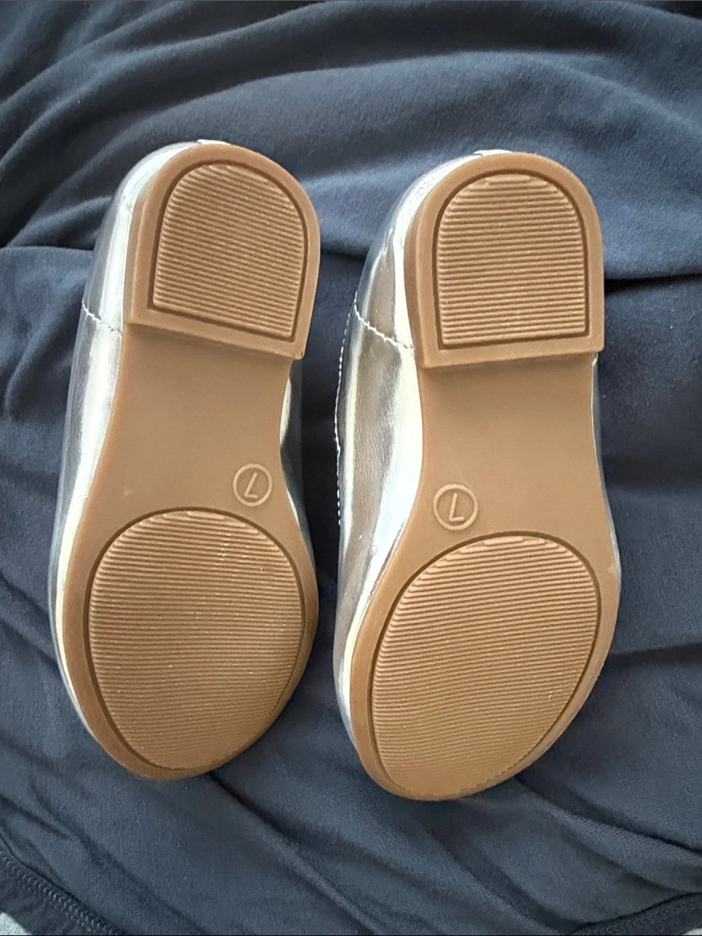 GAP Metallic Silver Mary Jane Flats for toddler size 7